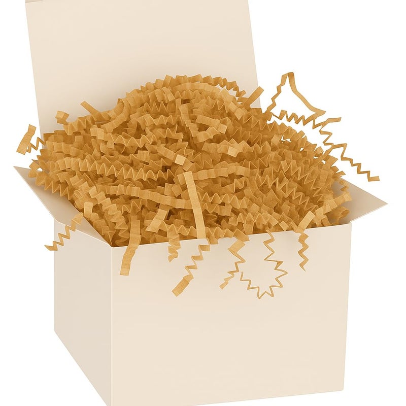 JPPL Crinkle Shredded Paper for Gift Wrapping, Basket & Hamper Filling | Eco-Friendly Kraft Confetti Filler for Boxes, DIY, Return Gifts & Crafts | Brown | 500gm | - Image 3