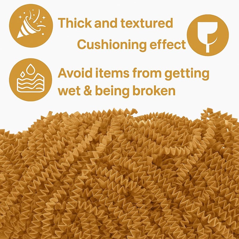 JPPL Crinkle Shredded Paper for Gift Wrapping, Basket & Hamper Filling | Eco-Friendly Kraft Confetti Filler for Boxes, DIY, Return Gifts & Crafts | Brown | 500gm | - Image 4