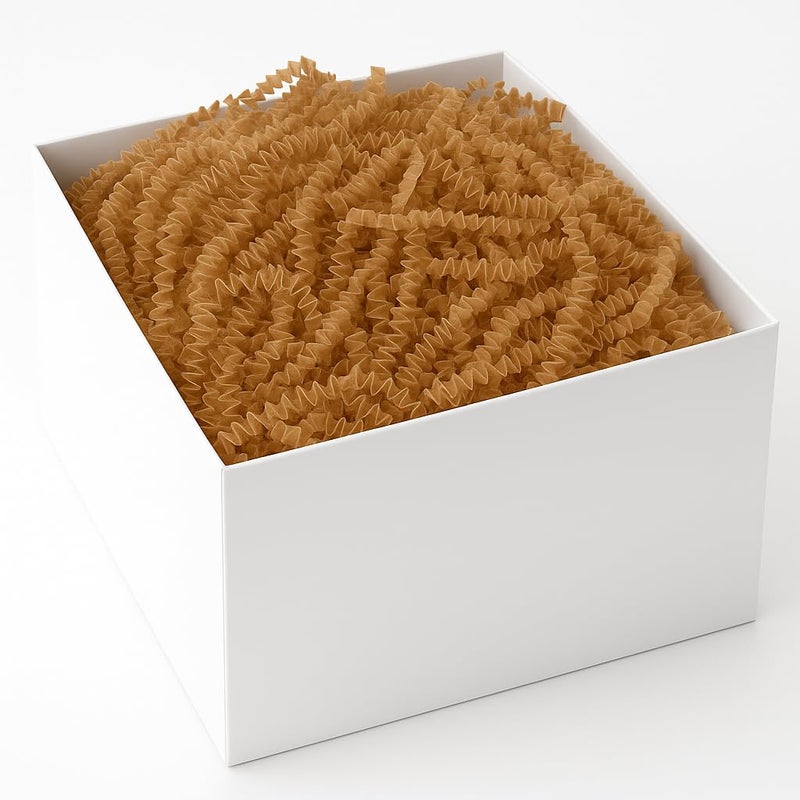 JPPL Crinkle Shredded Paper for Gift Wrapping, Basket & Hamper Filling | Eco-Friendly Kraft Confetti Filler for Boxes, DIY, Return Gifts & Crafts | Brown | 500gm | - Image 2