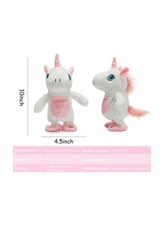SYOSI Talking Singing Plush Toys, Unicorn 10 Inch Walking Singing Unicorn Repeats What You Say, Interactive Stuffed Animal Gifts for Kids, Interactive Unicorn Gifts for Birthday Children's Day  - Image 5