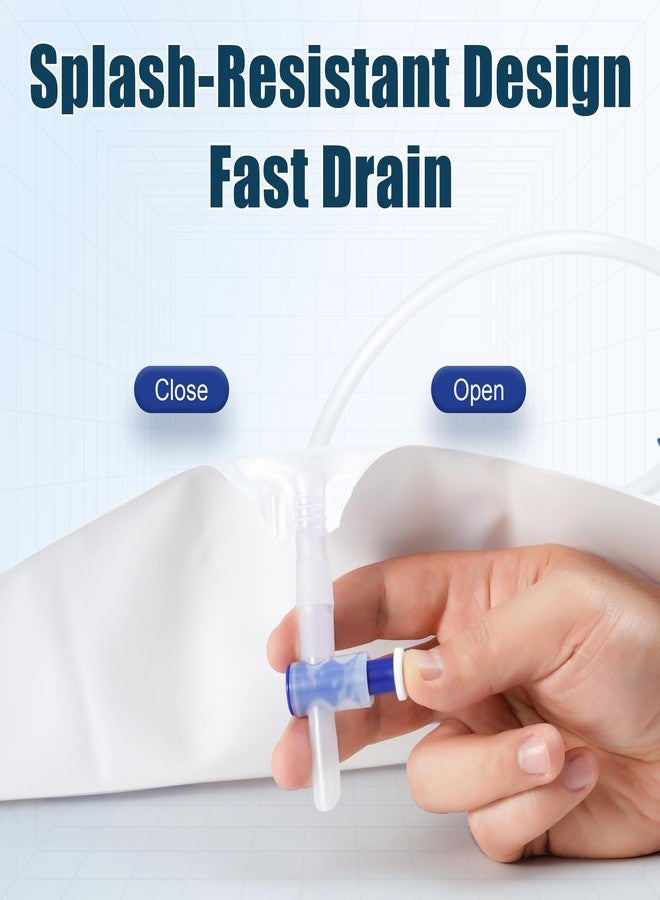 Atsuhut Urinary Drainage Bags 4000mL, 3-Pack Professional Catheter Bags with Unique Anti-Reflux Drip Chamber, Thickened Drainage Tube, Adjustable Clips & Hanging Hook for Home and Hospital Use - Image 5
