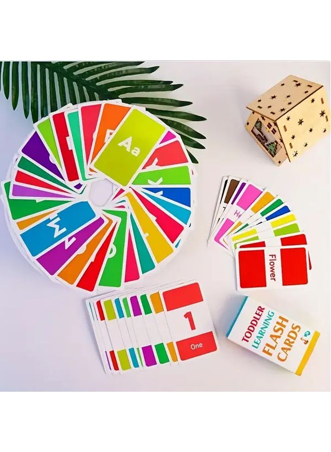 58 بطاقة تعليمية مزدوجة الجوانب للأطفال: أحرف الأبجدية، الألوان، الأشكال، الأرقام، تعليمي تعلمي - Image 4