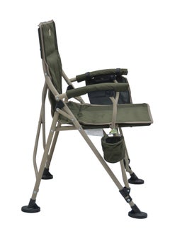 Multi Home Furniture New Modern Design Camping Chair With Cup holder and Pockets Beach Chair Garden Chair With Comfortable Tilted Back-Cup Holder-Carry Bag for Indoor Outdoor Travelling MH-C104S-CUPHOLDER-GREEN  - Image 2