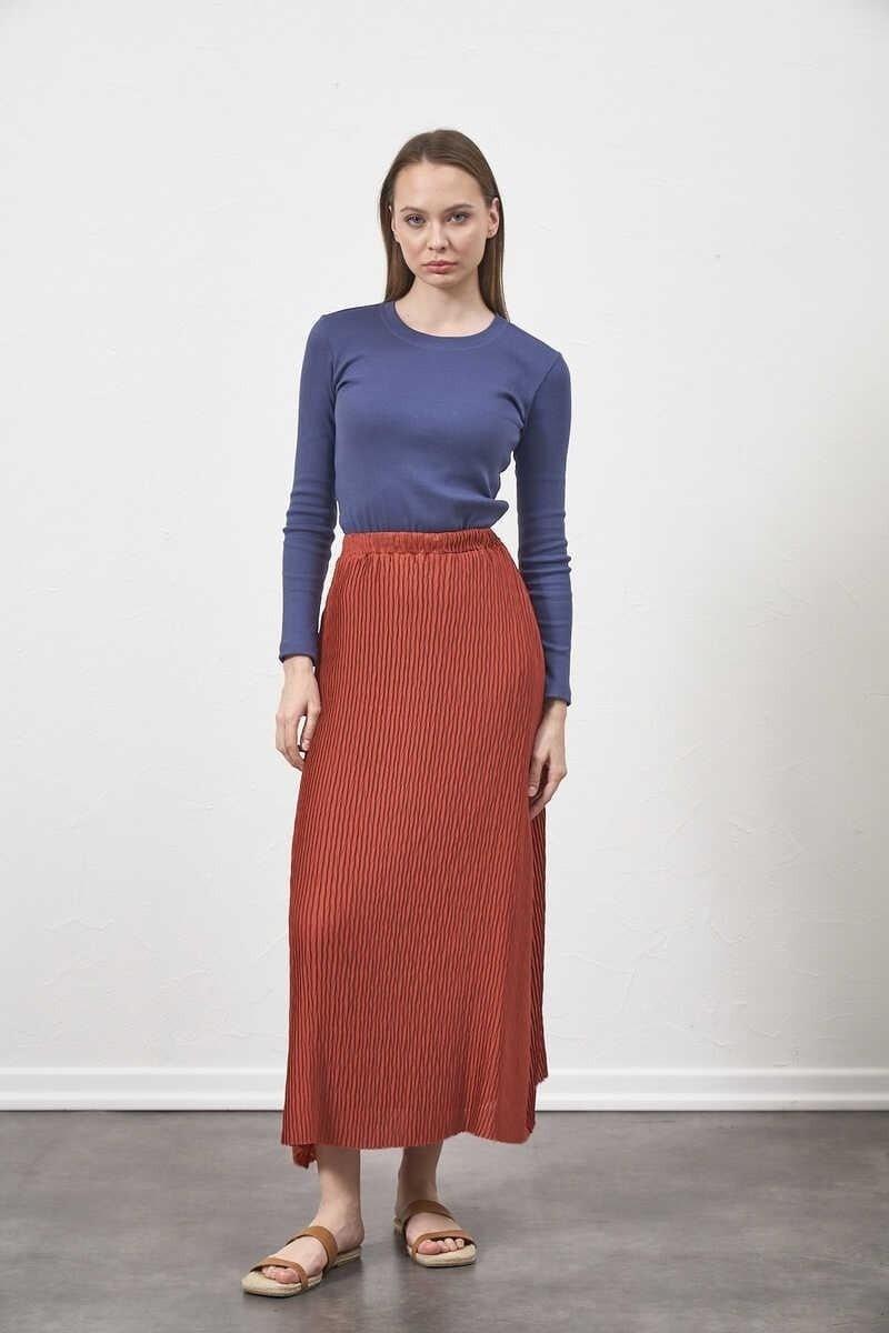 Mevra Pleated Skirt Dusty Rose  - Image 1