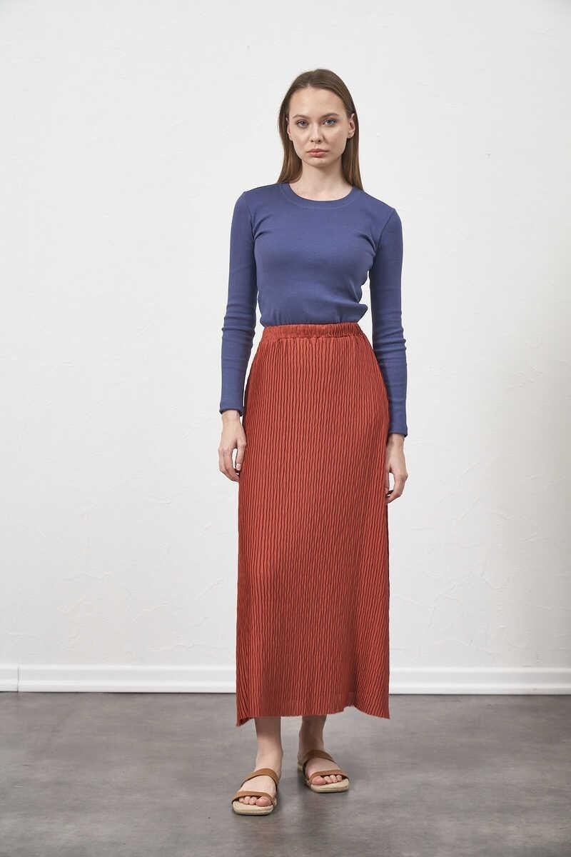 Mevra Pleated Skirt Dusty Rose  - Image 4