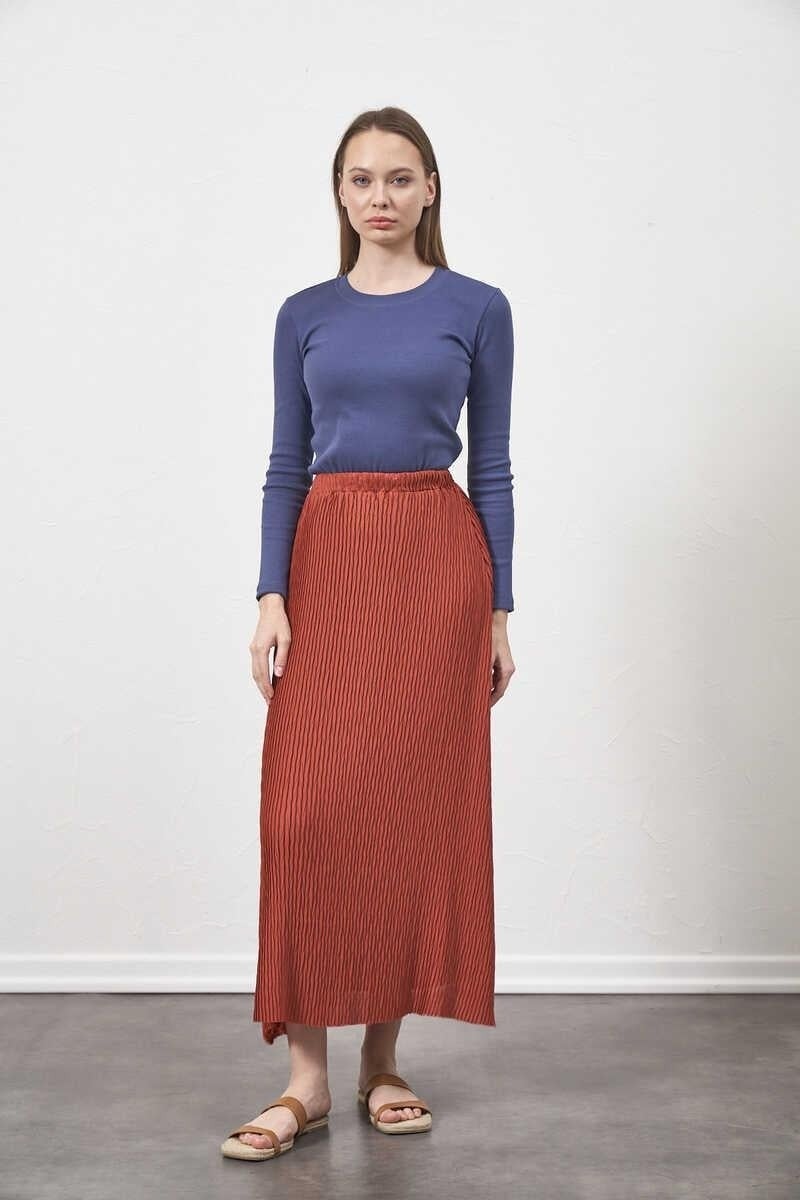 Mevra Pleated Skirt Dusty Rose  - Image 2