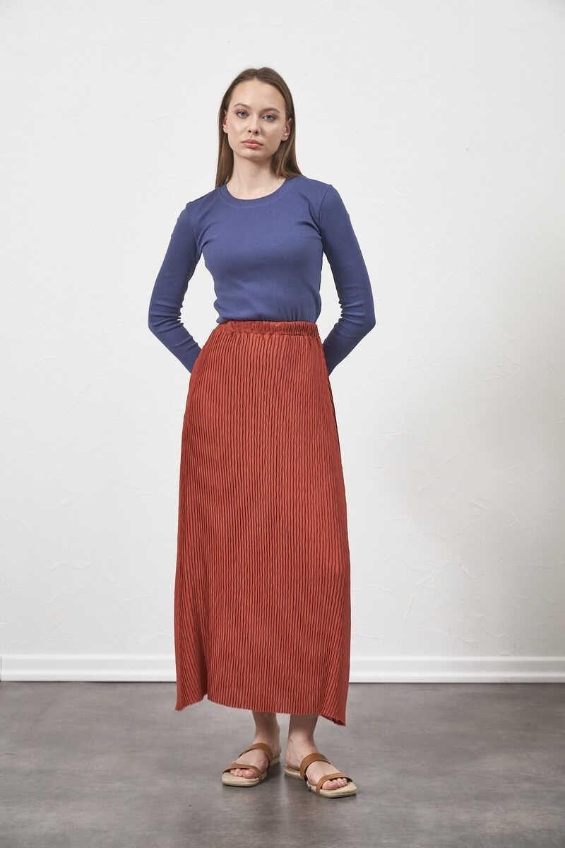 Mevra Pleated Skirt Dusty Rose  - Image 5