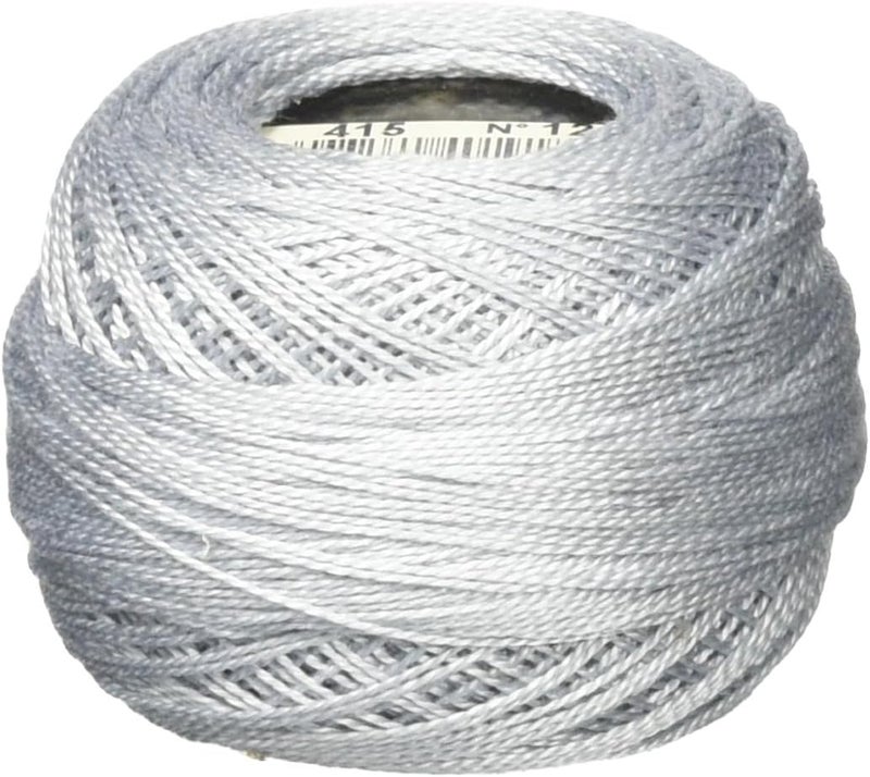 DMC 116 12-415 Pearl Cotton Thread Ball in Pearl Gray, Size 12 - Image 1