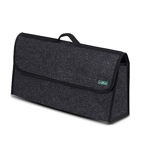 FREDDO Car Trunk Organizer | Foldable Car Boot Storage Organizer for Tools, Accessories & Groceries | Heavy Duty, Multi-Compartment | SUV & Hatchback Compatible | Standard - Black - Image 1