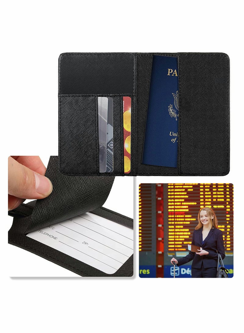 2-Pack Leather Passport Holders & Credit Card Cases - Stylish Travel Accessories for Couples  - Image 2