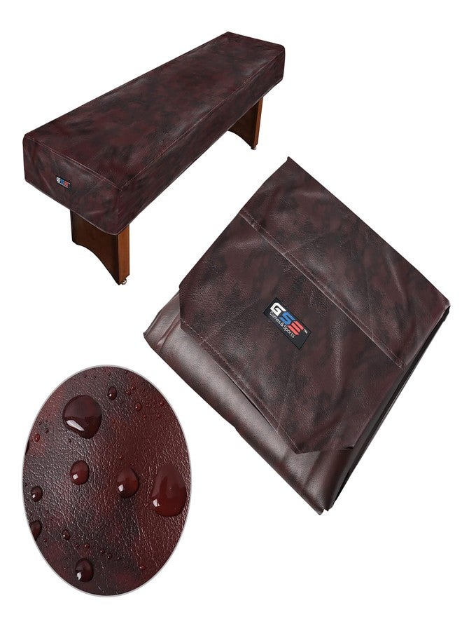 GSE Games & Sports Expert GSE Heavy-Duty Leatherette Shuffleboard Table Cover, Brown, 9' - Image 1
