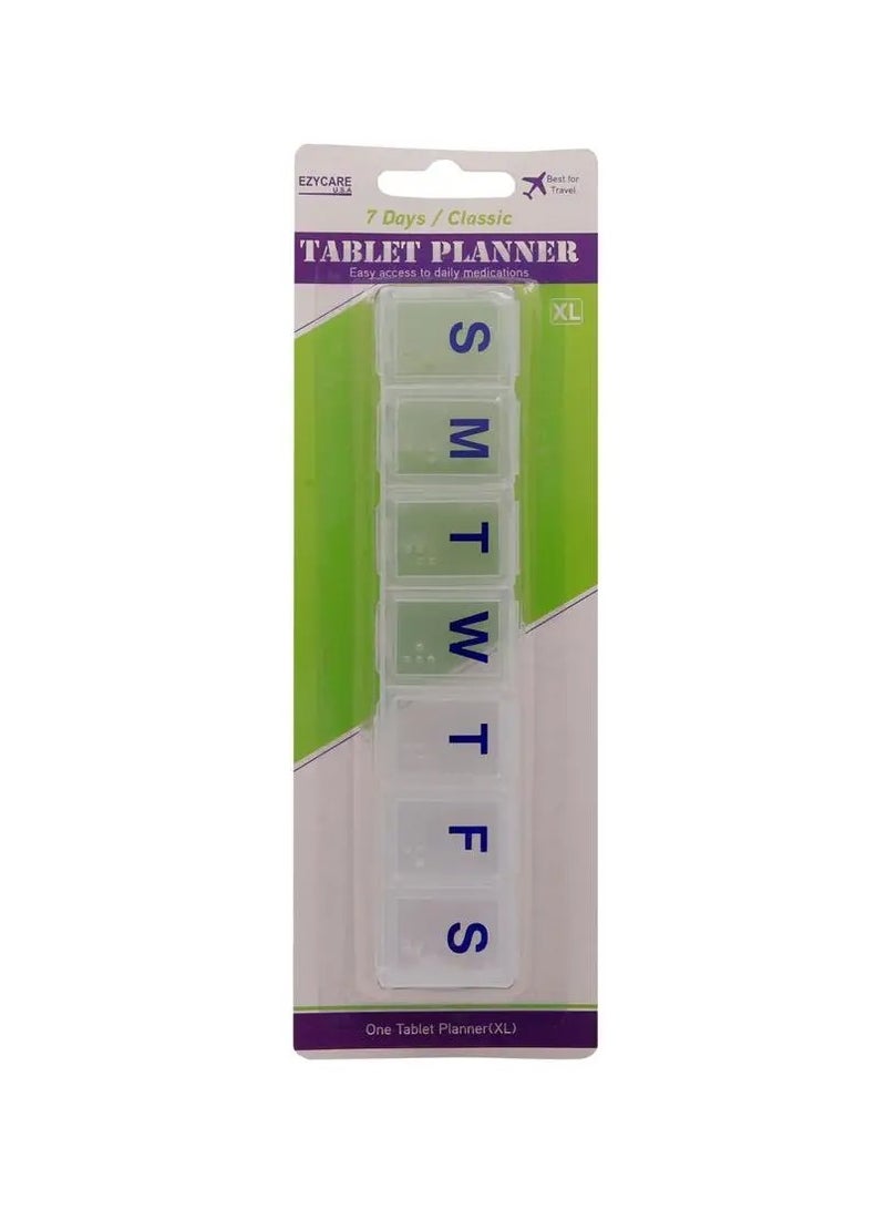 Ezycare Plus Classic Large White 7 Day Tablet Planner 1 pcs