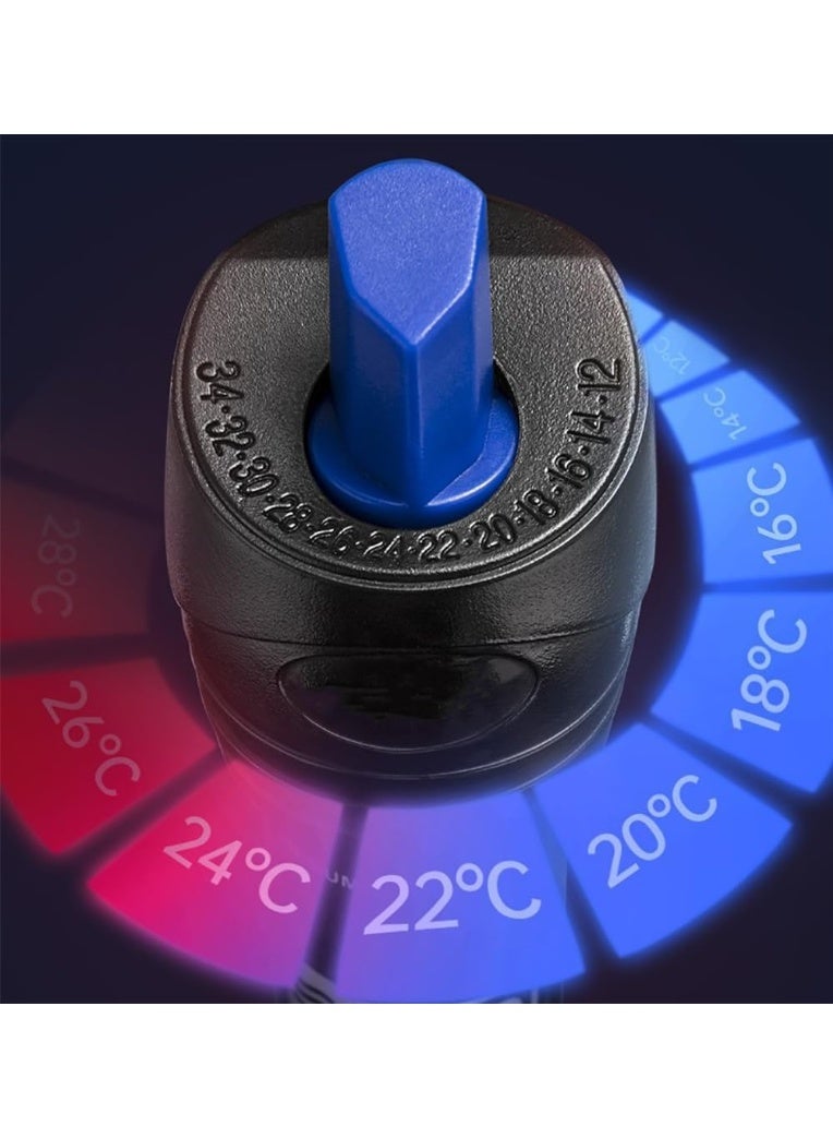 Rubik سخان حوض سمك 300 واط مع غطاء واقي و 2 أكواب شفط، قضيب تسخين قابل للتعديل بدقة عالية للتحكم في درجة الحرارة - Image 4