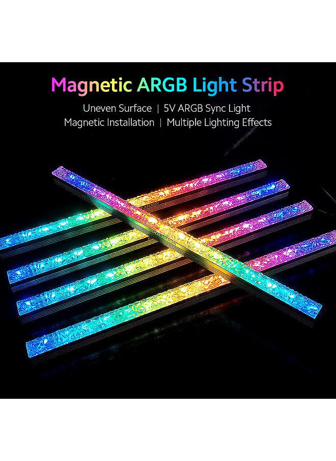 COOLMOON - ARGB Diamond-Like LED Strip Magnetic RGB Light Bar Rainbow PC Case Light Bar with 5V 3Pin ARGB Header Sync Lighting Effect - Image 1