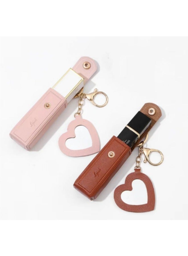 2-Pack Portable Lipstick Bag Keychain Lipstick Mini Storage Bag - Image 1