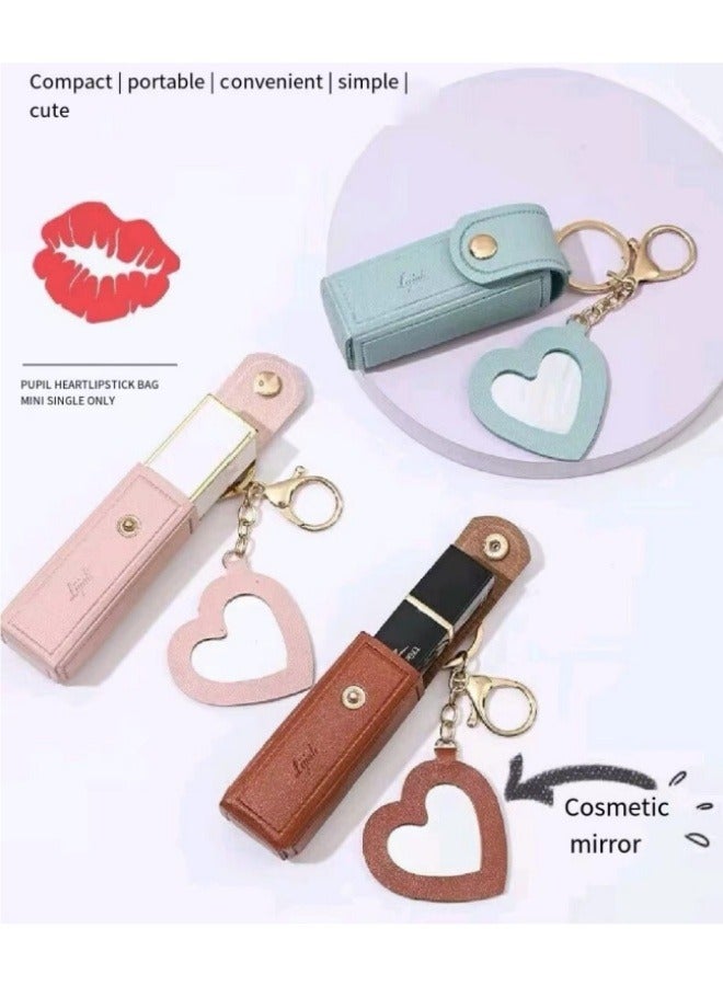 2-Pack Portable Lipstick Bag Keychain Lipstick Mini Storage Bag - Image 2