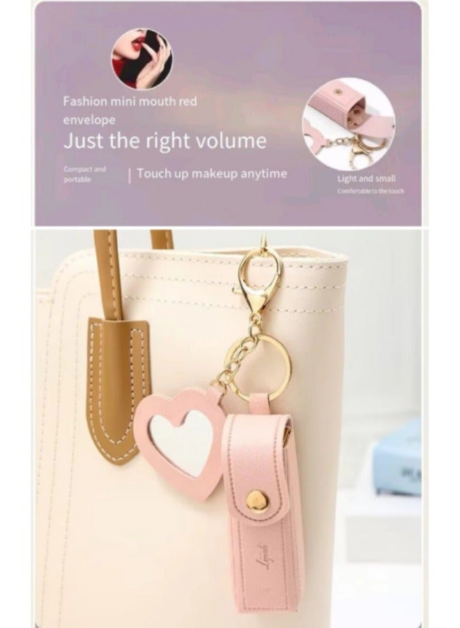 2-Pack Portable Lipstick Bag Keychain Lipstick Mini Storage Bag - Image 3
