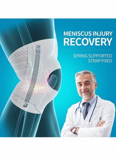KASTWAVE Knee Brace with Side Stabilizers Relieve Meniscal Tear Knee Pain ACL MCL Arthritis,Joint Pain Relief, Breathable Adjustable Knee Support Suitable for Men and Women with Sports Injuries (Right - L)  - Image 2