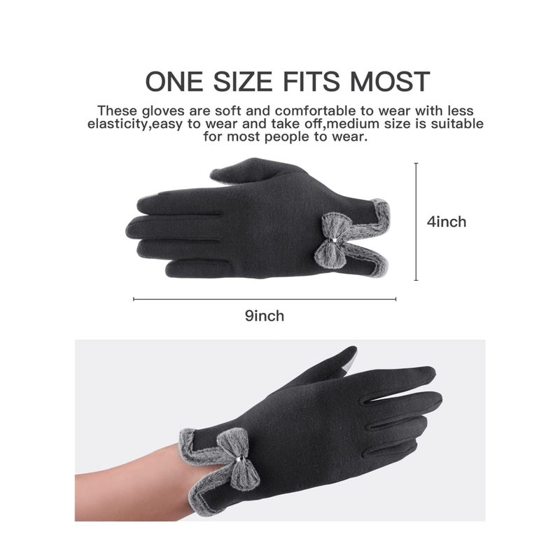 SOLARAE Women Winter Gloves Warm Gloves Windproof Gloves for Women Girls Winter Using Fleece Lined Thick Warm Gloves Gifts - Image 4
