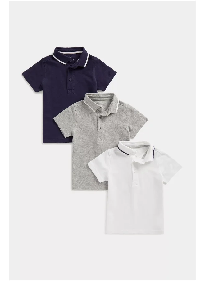 mothercare Multi Polo Shirts - 3 Pack