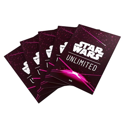 Gamegenic Star Wars Unlimited Magenta Art Sleeves Officially Licensed Pack of 60 Art Sleeves and 1 Clear Sleeve Optimized Size for Star Wars Unlimited and Other TCG and LCG Games Made by Gamegenic - Image 1