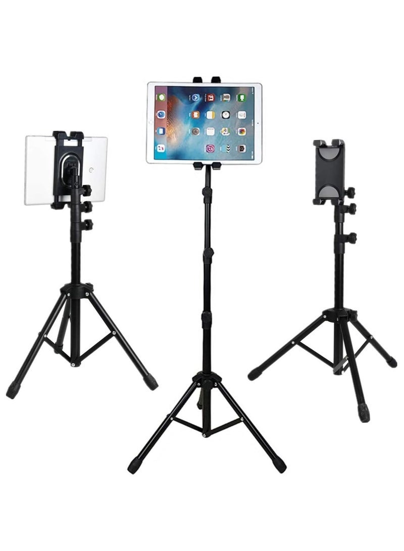 Gravity iPad Tripod Mount Tablet Holder Stand, 360 Adjustable Cradle Bracket Tripod Mount for Apple iPad Pro 12.9, iPad Pro 11, iPad Pro 10.5, Pro 9.7, iPad Mini ((Adjustable, BLACK 04) - Image 1
