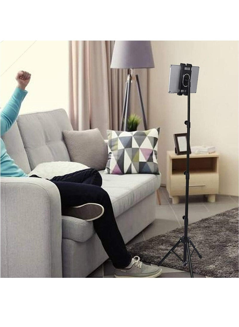 Gravity iPad Tripod Mount Tablet Holder Stand, 360 Adjustable Cradle Bracket Tripod Mount for Apple iPad Pro 12.9, iPad Pro 11, iPad Pro 10.5, Pro 9.7, iPad Mini ((Adjustable, BLACK 04) - Image 4