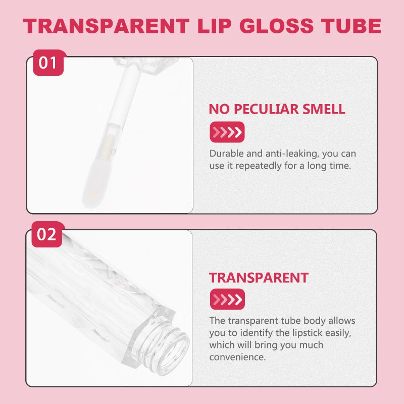 6Pcs Lip Gloss Holder Transparent Lip Gloss Tube Lip Gloss Containers Lip Gloss Bottles - Image 5
