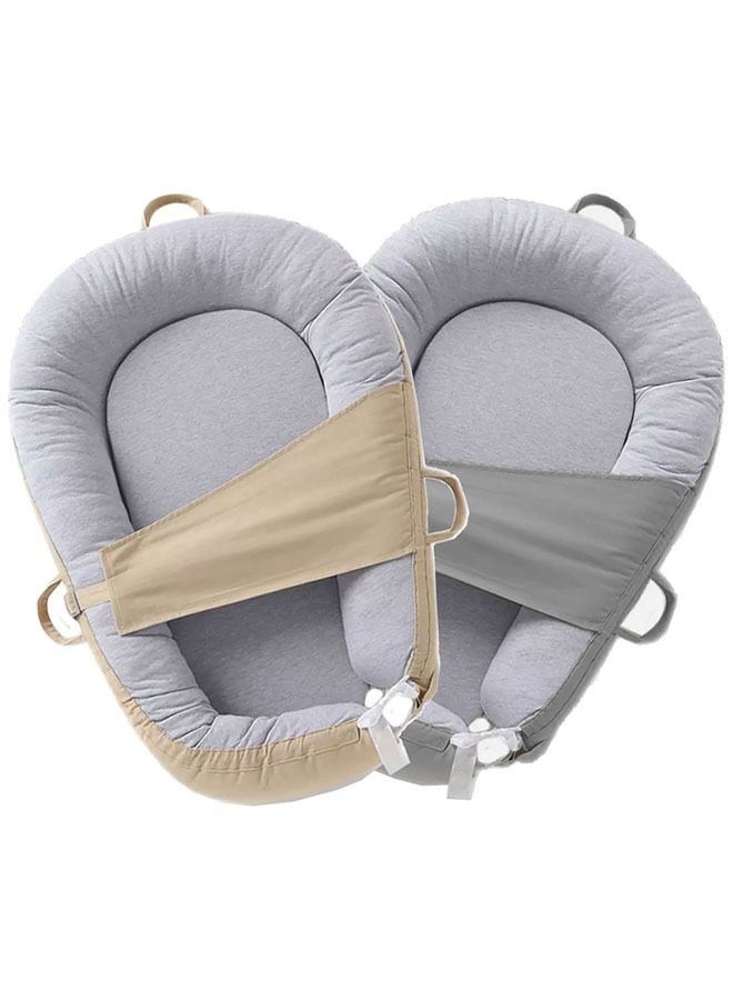 CATANES 2 Pack Of Baby Newborn Lounger Pillow Bed Unisex Baby  Buckle Multicolour - Image 2