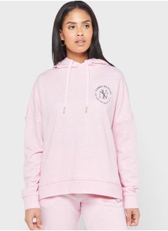 Drawstring Detail Logo Hoodie
