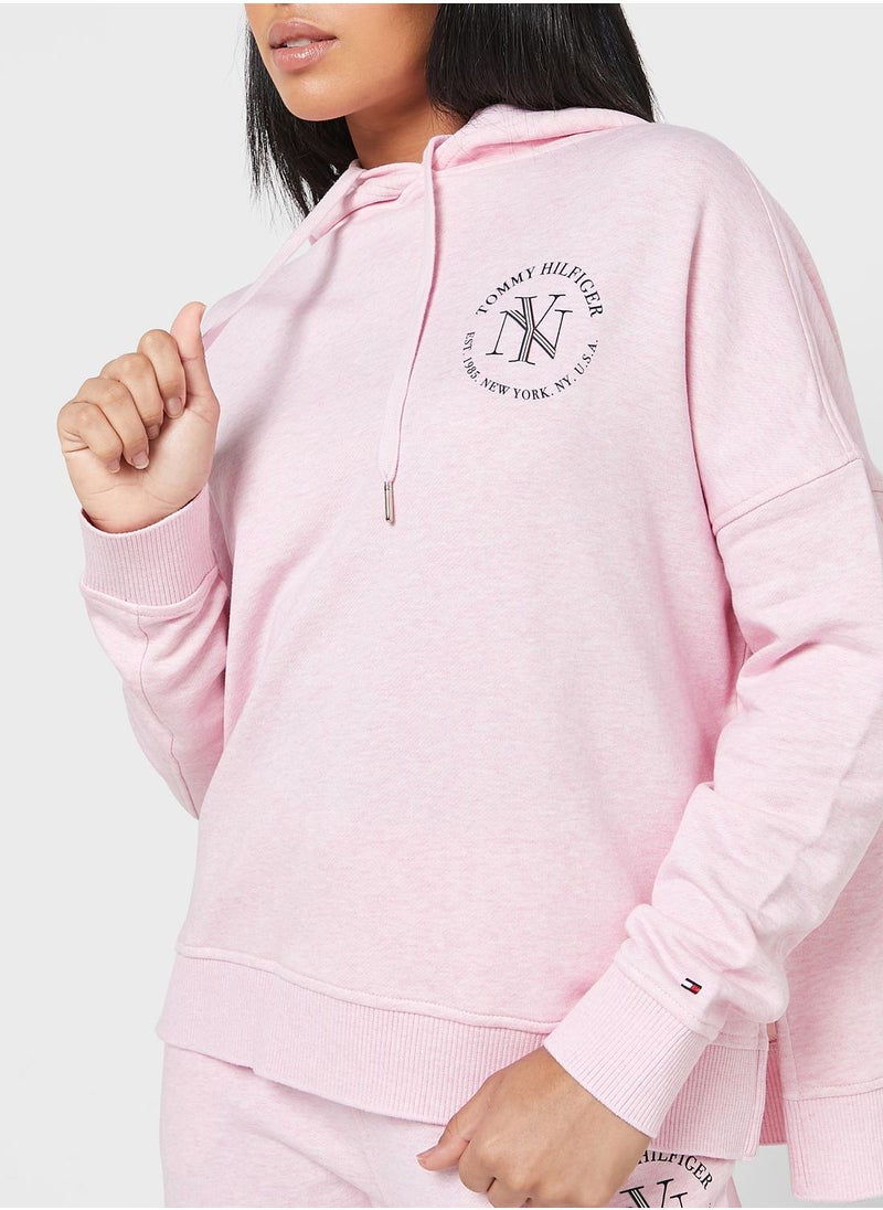 TOMMY HILFIGER - Drawstring Detail Logo Hoodie - Image 1