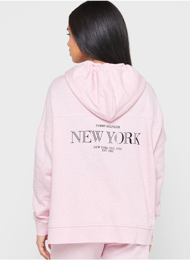 TOMMY HILFIGER - Drawstring Detail Logo Hoodie - Image 1
