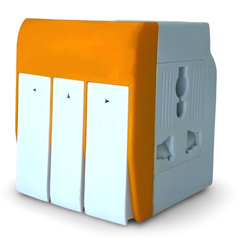 Upix 3 Pin Multi Plug Socket World to UKUAEHong Kong Type G Universal Travel Adapter 5A 250V Does Not Convert Voltage - Image 1