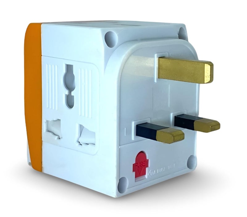 Upix 3 Pin Multi Plug Socket World to UKUAEHong Kong Type G Universal Travel Adapter 5A 250V Does Not Convert Voltage - Image 3