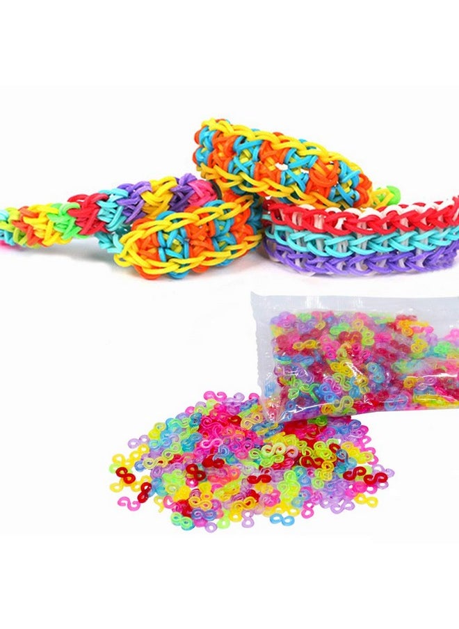 BangBoom 1600Pcs S Clips For Rubber Bands Rubber Band Bracelet Hooks Clasps Premium Rubber Connectors Refills Handcrafts Diy Making Accessory Kit (Colorful)  - Image 5