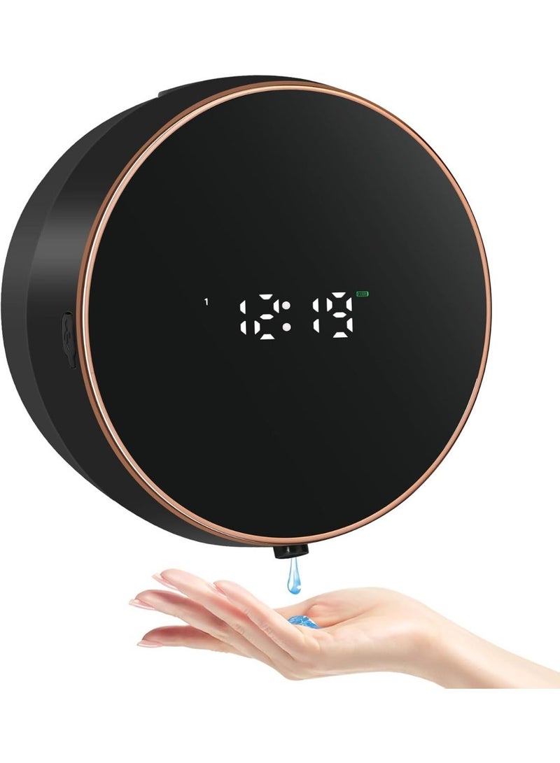 Automatic Soap Dispenser 3 Levels Adjustable Automatic Washing-Up Liquid Dispenser Wall Mounted No Drilling 300 ml for Shower Kitchen Black - Image 1