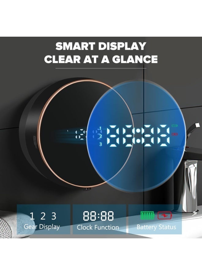 Automatic Soap Dispenser 3 Levels Adjustable Automatic Washing-Up Liquid Dispenser Wall Mounted No Drilling 300 ml for Shower Kitchen Black - Image 5