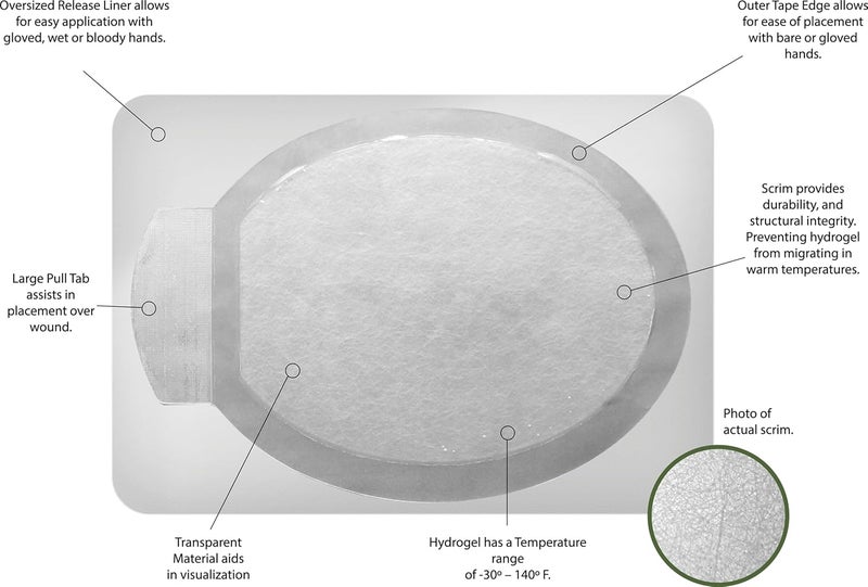 Halo Chest Seal High Performance Occlusive Dressing for Trauma Wounds, 2 Count - Image 4