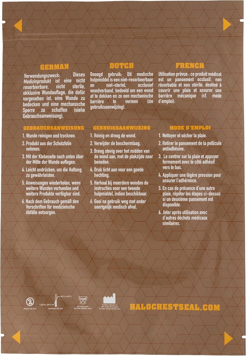 Halo Chest Seal High Performance Occlusive Dressing for Trauma Wounds, 2 Count - Image 2