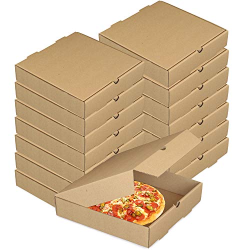 MALANI STORES Corrugated Kraft Cardboard Brown Color pizza box (8X8X1.5 inch) Pack of 25 - Image 1