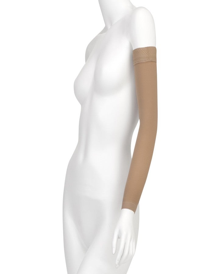 Juzo Soft 2001 20-30mmhg Standard Armsleeve with Silicone Top Band for Women,Beige,2 (II)Long - Image 1