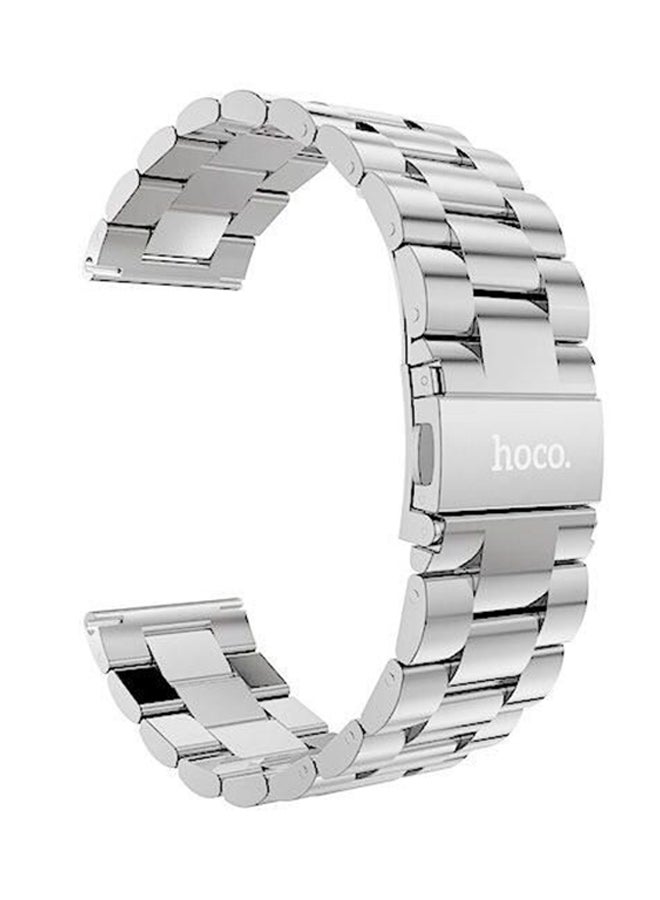 NIBEMINENT Stainless Steel Band For Samsung Gear 3 Frontier And Classic Silver