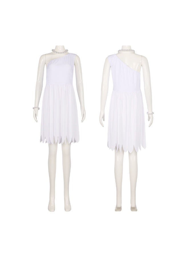 NIBEMINENT One-shoulder dress white Halloween adult costume - Image 1