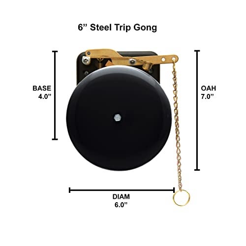 Bevin Bells Steel Trip Gong | Traditional Prize Fighter 6inch Boxing Bell | Loud & Made of Steel & Brass | Boxing Training and Warning Device in One | Man Cave/Bar Accessory | Made in USA 6STG - Image 2