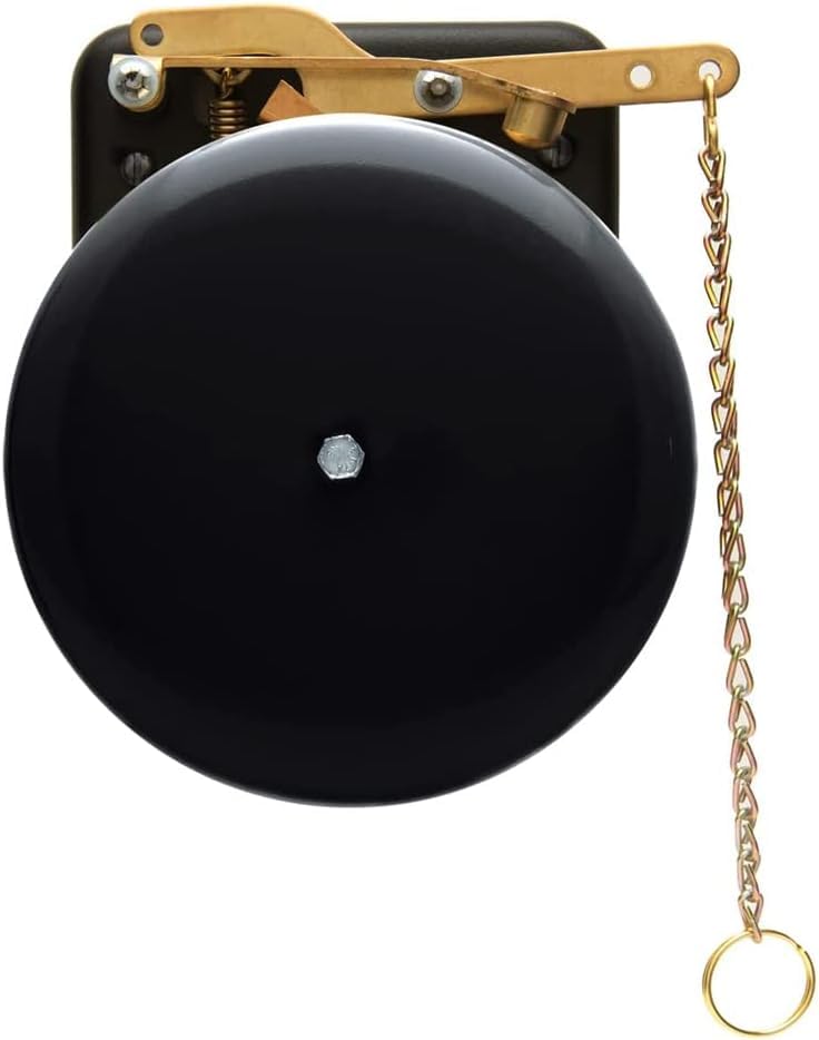 Bevin Bells Steel Trip Gong | Traditional Prize Fighter 6inch Boxing Bell | Loud & Made of Steel & Brass | Boxing Training and Warning Device in One | Man Cave/Bar Accessory | Made in USA 6STG - Image 1