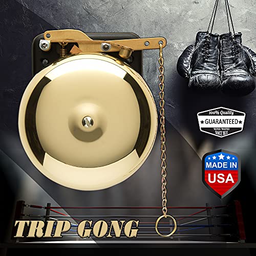 Bevin Bells Steel Trip Gong | Traditional Prize Fighter 6inch Boxing Bell | Loud & Made of Steel & Brass | Boxing Training and Warning Device in One | Man Cave/Bar Accessory | Made in USA 6STG - Image 3