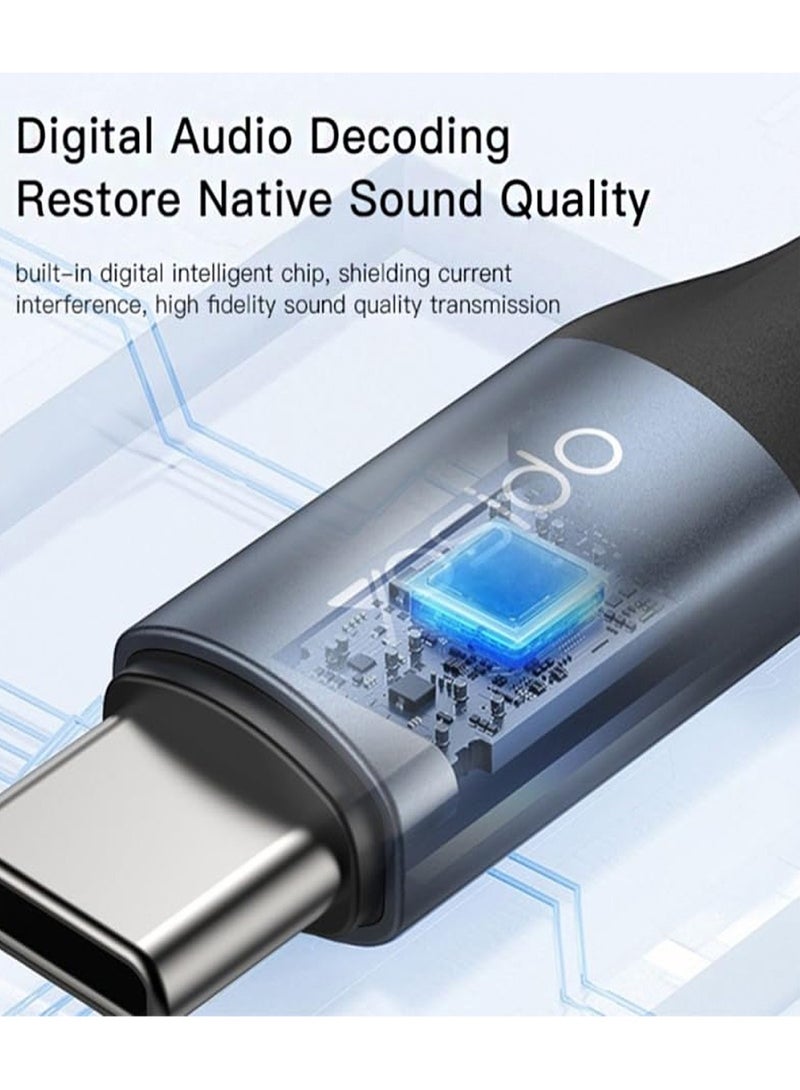 يسيدو – محول صوت YAU38 12 سم متوافق مع معظم أجهزة واجهة التوصيل من النوع C – أسود - Image 4