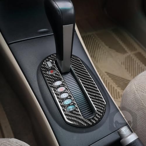PJFUS Real Premium Carbon Fiber Car Center Console Automatic Gear Shift Transmission Panel Sticker Compatible with Honda Civic 2001 2002 2003 2004 2005 Auto Interior Accessories Black - Image 3