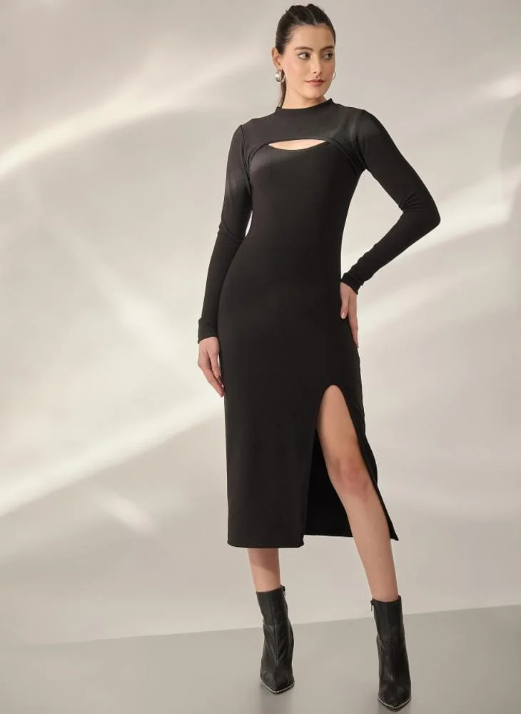 Panit PANIT Ribbed Bodycon Long Dress