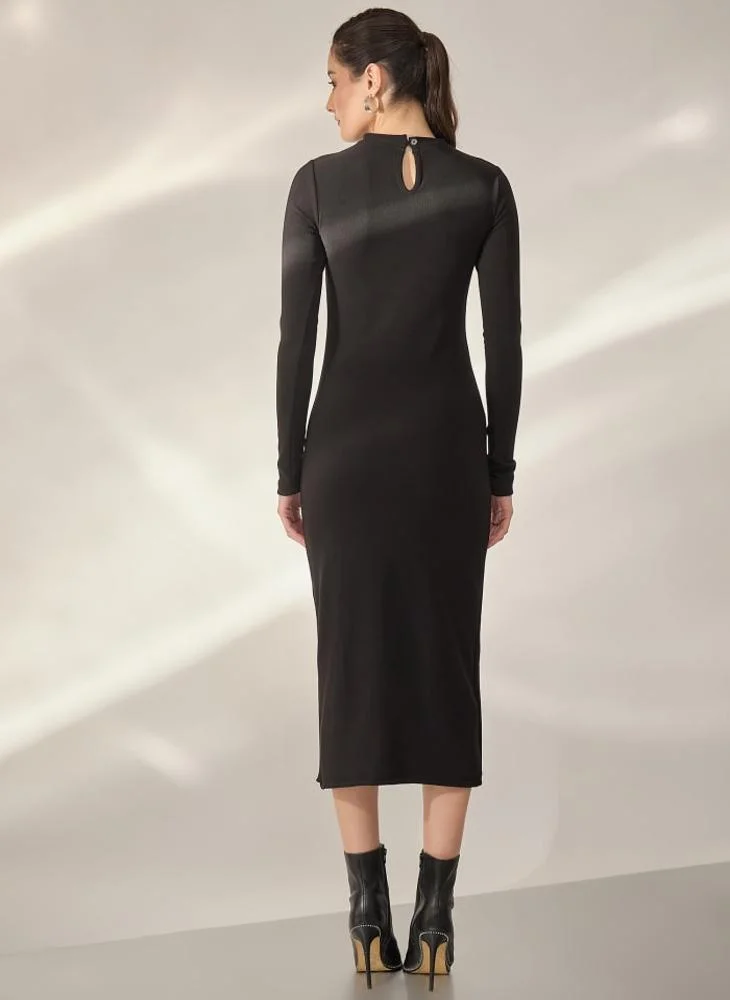 Panit PANIT Ribbed Bodycon Long Dress